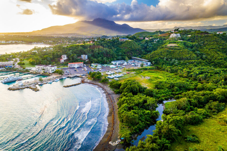 Aerial,View,Of,A,Marina,In,Puerto,Plata,Dominican,Republic