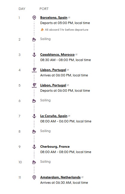 Itinerary